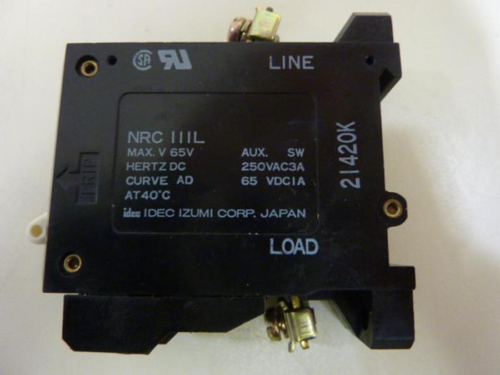 Used IDEC Circuit Protector NRC111L/3A-AD #64265