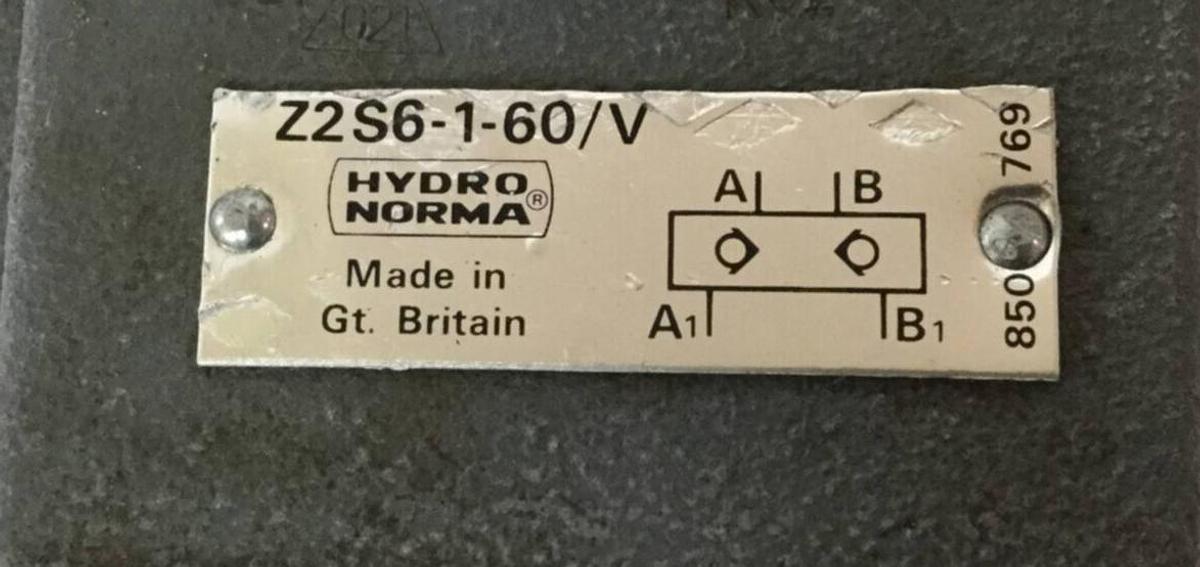 Used HYDRONORMA Valve Z2S6-1-60/V USED