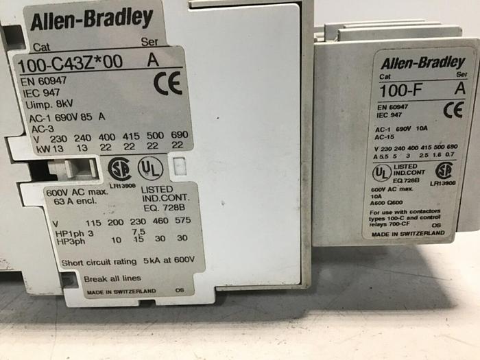 Used ALLEN BRADLEY Contactor 100-C43Z.00 SER A #114499