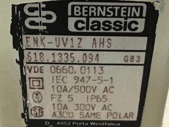 Used BERNSTEIN Limit Switch ENK-UV1Z AHS #121336