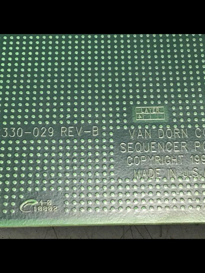 Used VAN DORN Sequencer Circuit Board PC330-029 330-029 #136212