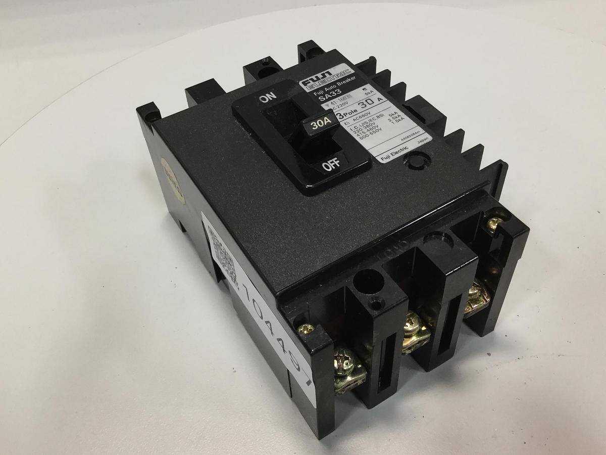 Used FUJI ELECTRIC 30 Amp Auto Circuit Breaker SA33-30 Used