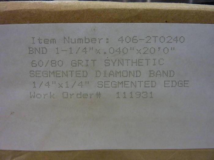 GREENLEE DIAMOND TOOL CO. Segmented Diamond Band 406-2T0240 #42440