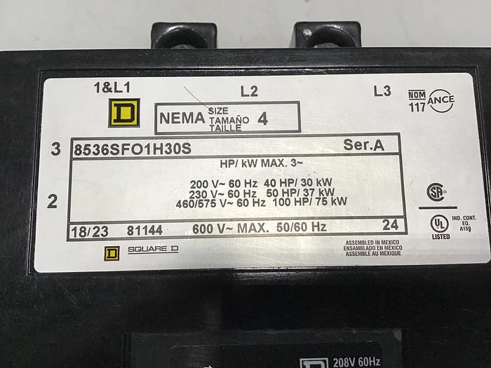 Used SQUARE D 8536SFO1H30S