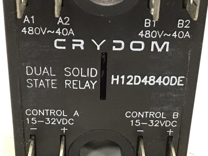 Used CRYDOM Dual Solid State Relay H12D4840DE #122503
