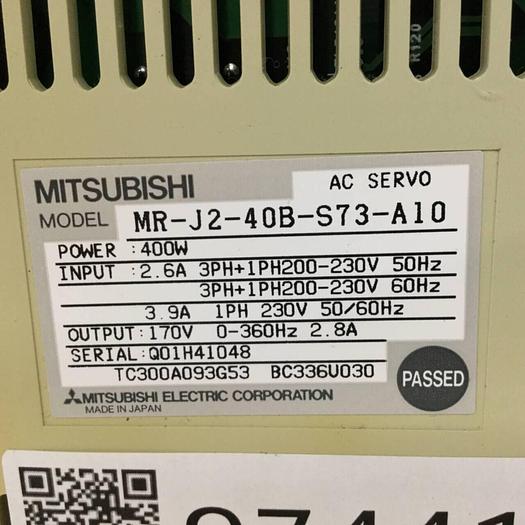 Used MITSUBISHI AC Servo Drive MR-J2-40B-S73-A10 #97441