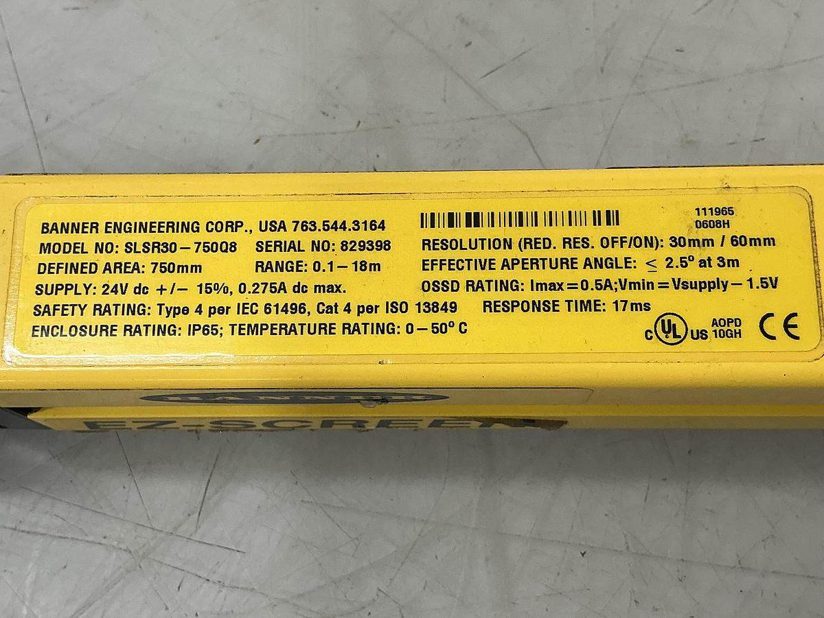 Used BANNER SLSR30-750Q8