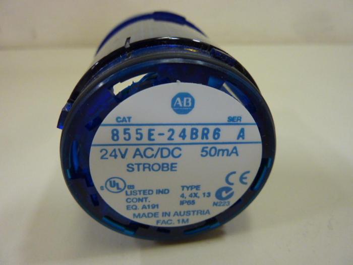 Used ALLEN BRADLEY Stack Light Blue 855E-24BR6 SER A #52411