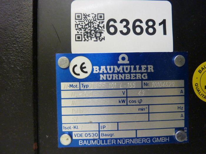 Used BAUMULLER 21.47 HP Servo Motor DSFF 101 L-155 Used