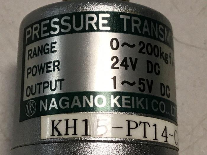 Used NAGANO Pressure Transmitter KH15-PT14-C-200-0.25 #126510