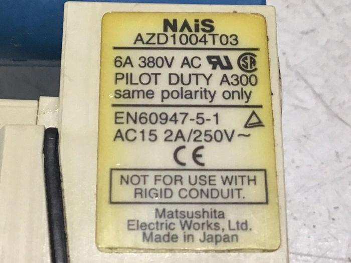 Used NAIS Rolled Arm Limit Switch AZD1004T03 #122062