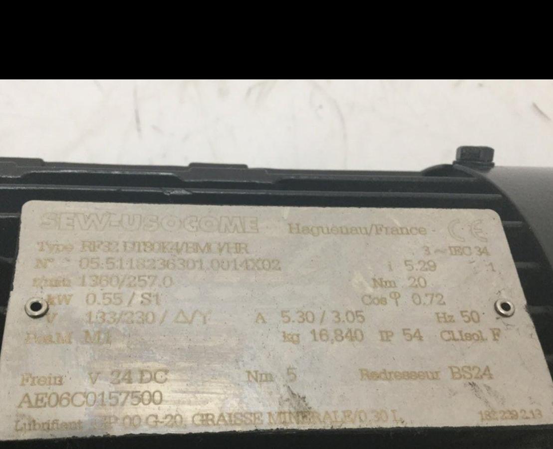 Used SEW USOCOME Servo Motor RF32DT80K4/BMG/HR USED