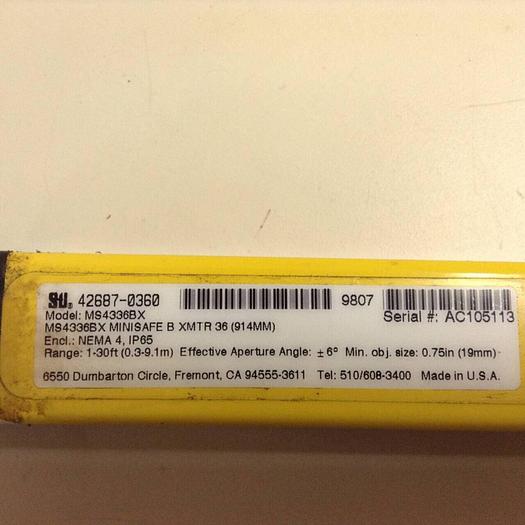 Used STI Light Curtain Transmitter MS4336BX USED