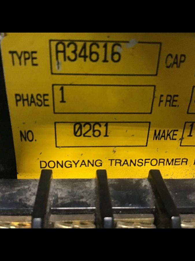 Used DONGYANG 150 VA Transformer A34616 Used