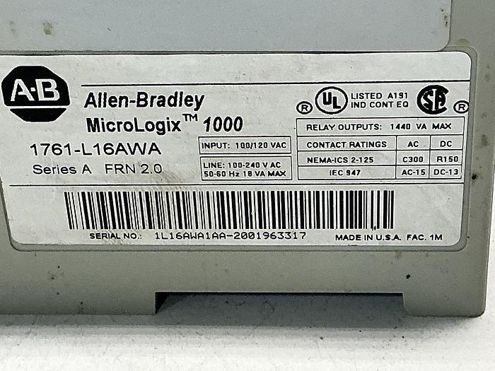 Used ALLEN BRADLEY 1761-L16AWA