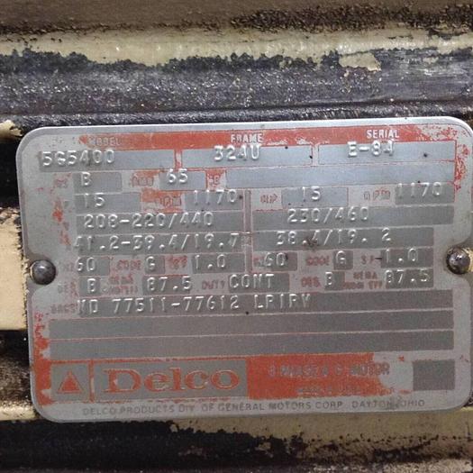 Used DELCO 3 Phase AC Motor 5G5400 Used