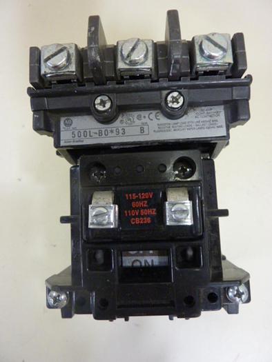 Used ALLEN BRADLEY Contactor 500L-B0.93 SER B #50732