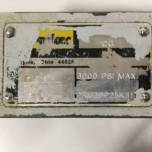 Used PARKER Valve PRM3PP25K31 USED