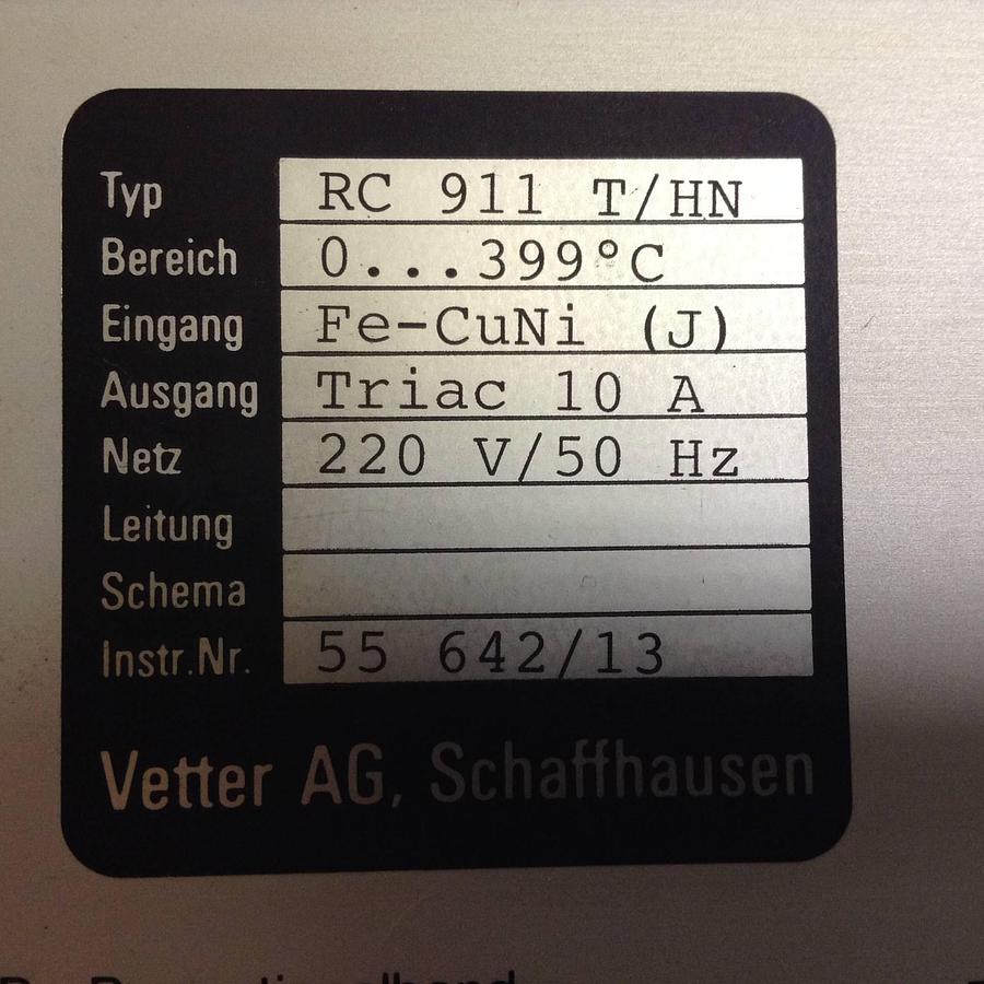 Used VETTER Hot Runner Control Card RC 911 T/HN USED