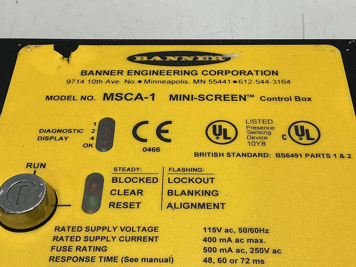 Used BANNER ENGINEERING MSCA-1