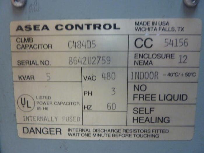 Used ASEA CONTROL Capacitor C484D5 #30518