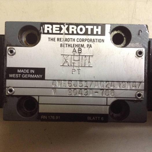 Used REXROTH Valve 4WE6J51AG24N9K4V #85191