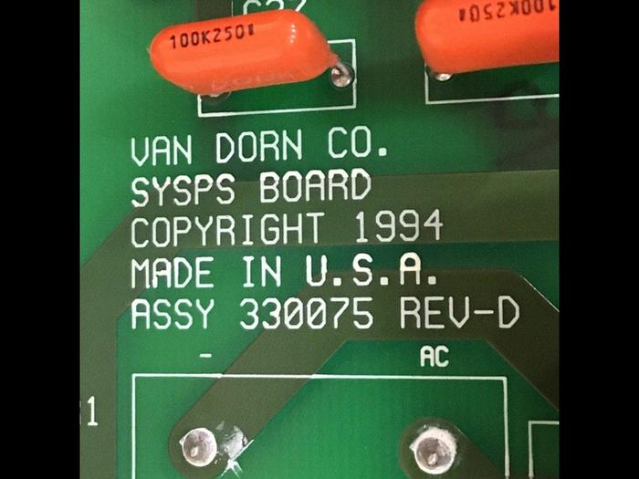 Used VAN DORN Power Supply 330075 USED