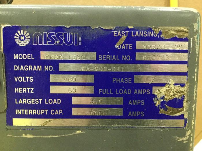 Used NISSUI 2 HP Screenless Grinder / Granulator FNSK-15SC Used