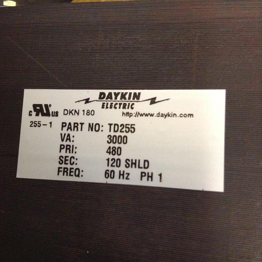 Used DAYKIN Transformer Disconnect 15 B 0 U #69717