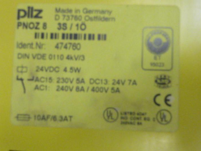 Used PILZ Safety Relay PNOZ83S/1O #49053