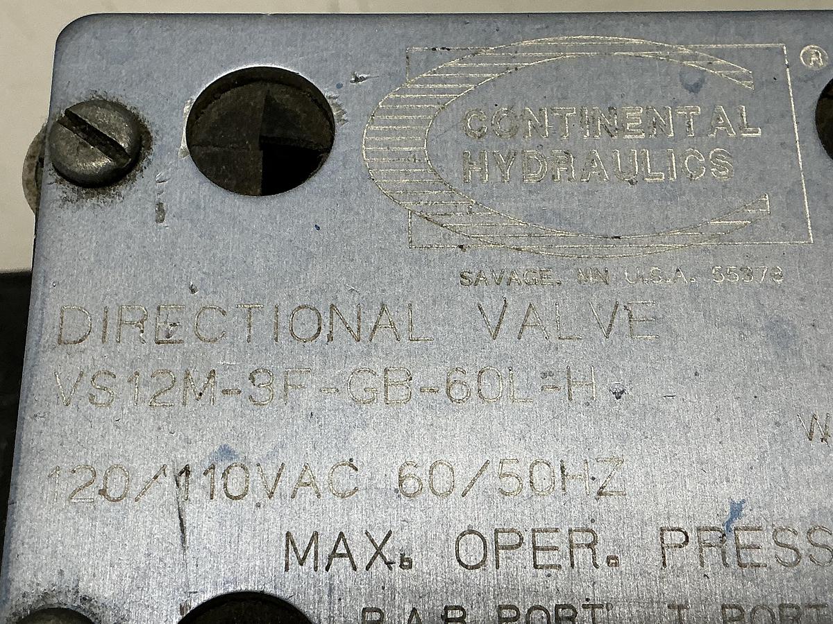 Used CONTINENTAL HYDRAULICS VS12M-3F-GB-60L-H