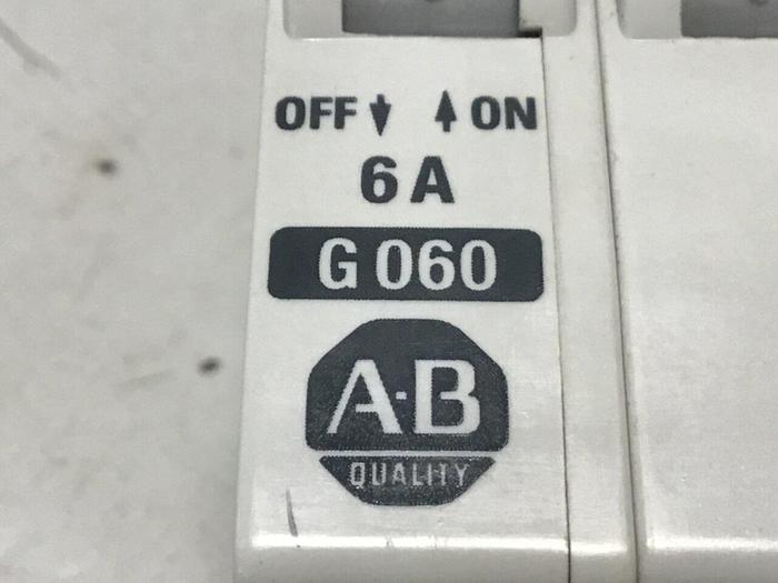 Used ALLEN BRADLEY Circuit Breaker 6 Amp 1492-CB2/G060 SER A Used
