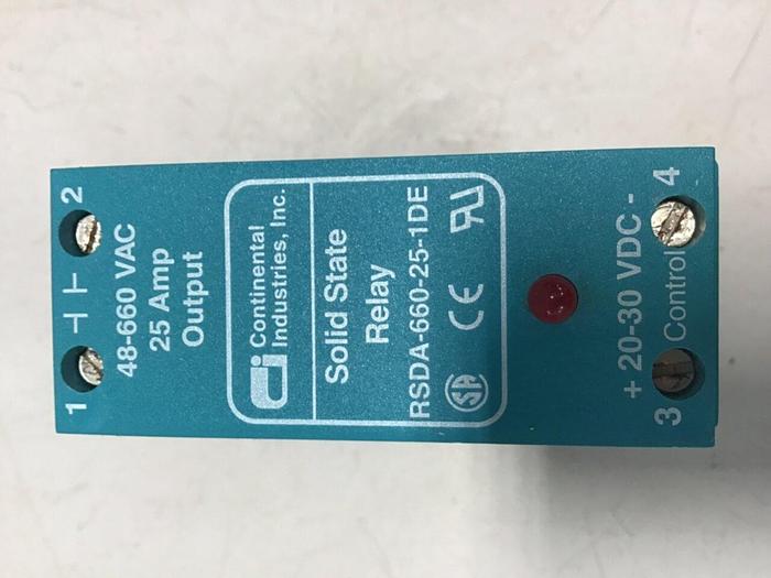 Used CONTINENTAL INDUSTRIES Solid State Relay RSDA-660-25-1DE #138142