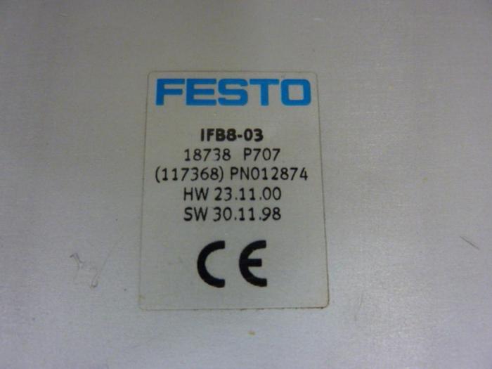 Used FESTO Control Block w/ Valves IFB8-03 #52788