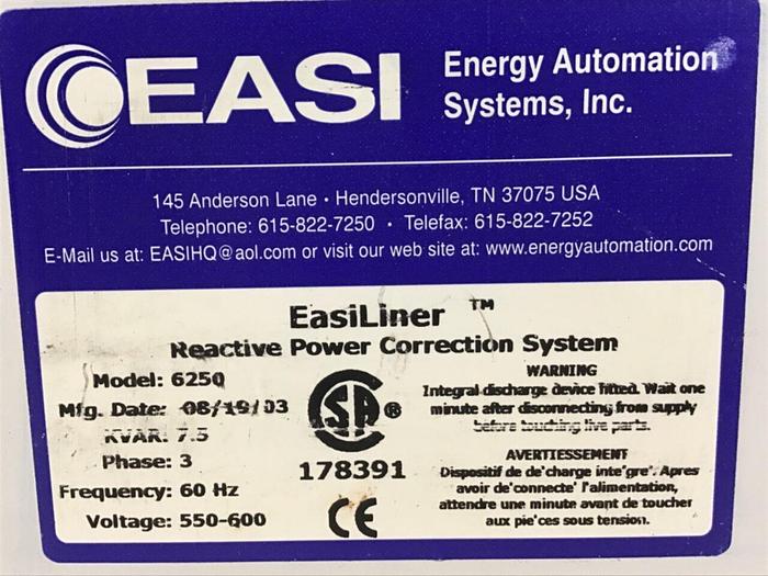 Used EASI Reactive Power Correction System 6250 #137103