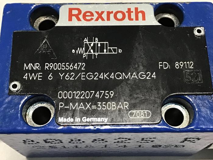 Used REXROTH Valve 4WE6Y62/EG24K4QMAG24