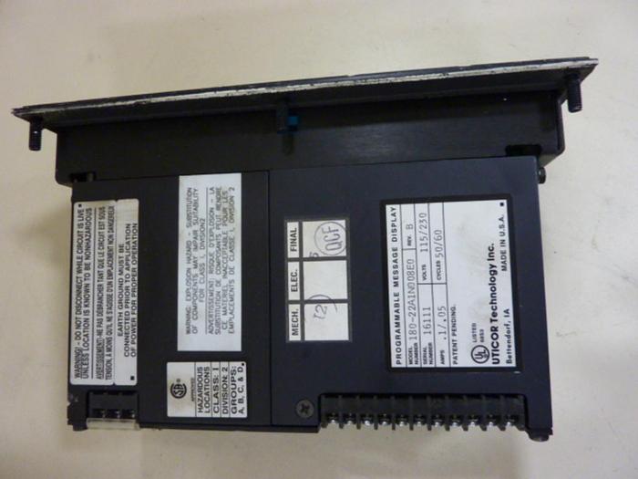 Used UTICOR Programmable Display 180-22A1N008E0 #56912