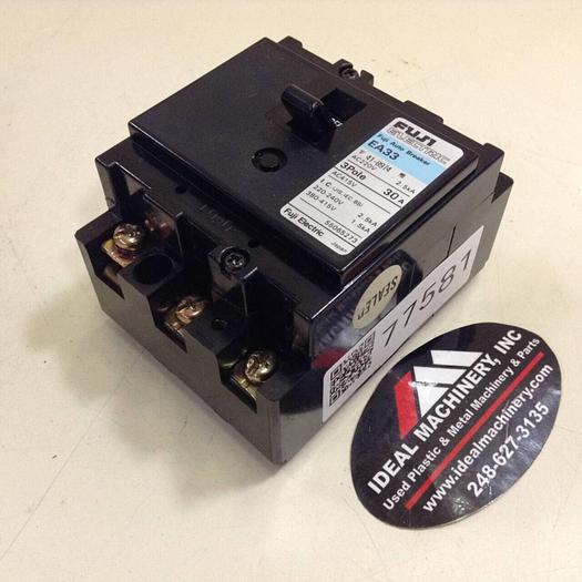 Used FUJI ELECTRIC 30 Amp Circuit Breaker EA33-30 #77581