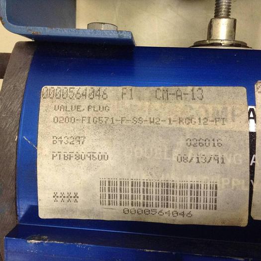 Used DEZURIK 316 Stainless Steel Bypass Valve w/ Actuator 9220443 #75561