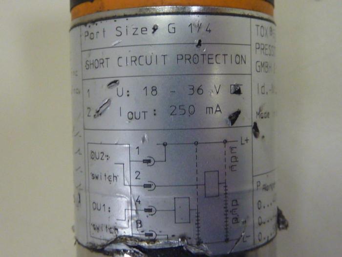 Used PRESSOTECHNIK Pressure Switch 167282 #59739