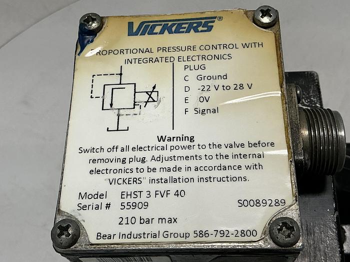 Used VICKERS EHST-3-FVF-40