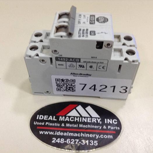 Used ALLEN BRADLEY 2 Amp Circuit Breaker 1492-CB1/G020 SER C #74213