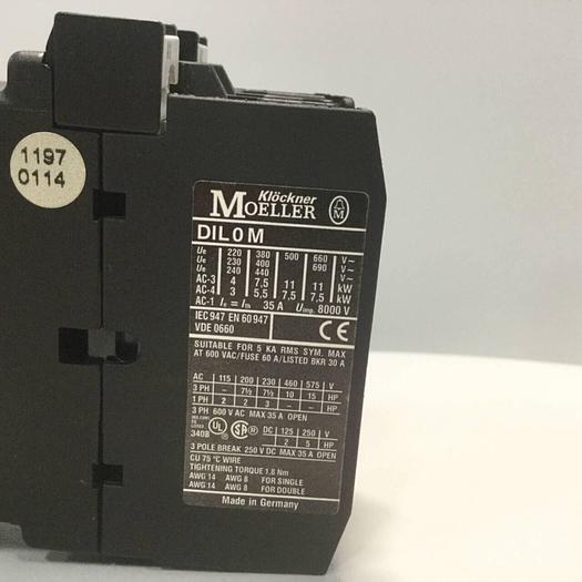 Used KLOCKNER MOELLER Contactor DIL0M #94226