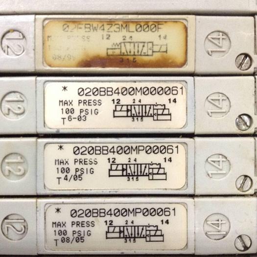 Used NUMATICS Manifold w/ Valves 02FBW4Z3ML000F Used