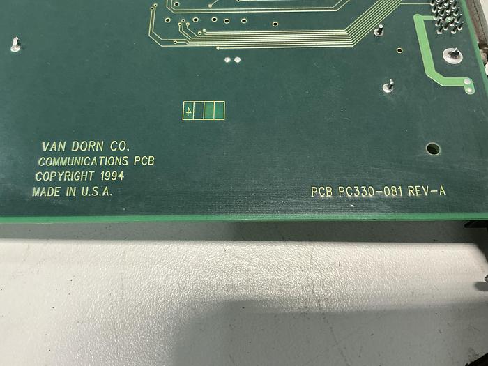 Used VAN DORN ASSEMBLY 30081 REV-A