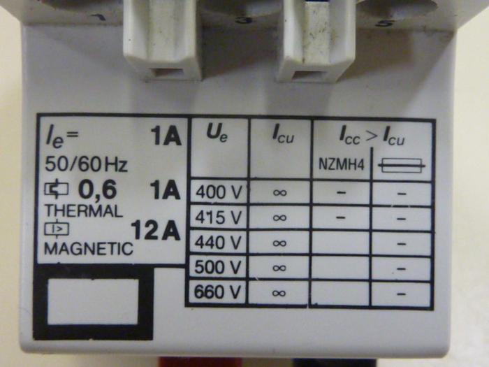 Used MOELLER Manual Motor Starter PKZM1-1 #63578