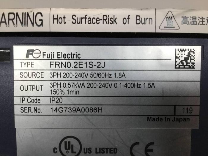 Used FUJI ELECTRIC Drive FRNO.2E1S-2J #98999