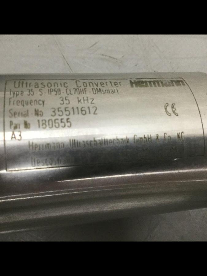 Used HERRMANN Ultrasonic Converter 35-S-IP50-CL70HF #115340