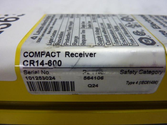 Used LEUZE Light Curtain Receiver CR14-600 #52363