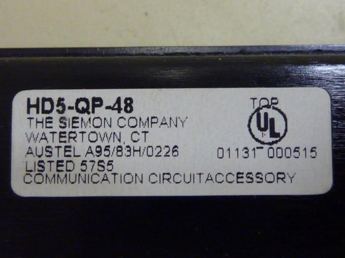 Used SIEMON 48 Port Patch Panel HD5-QP-48 #56482